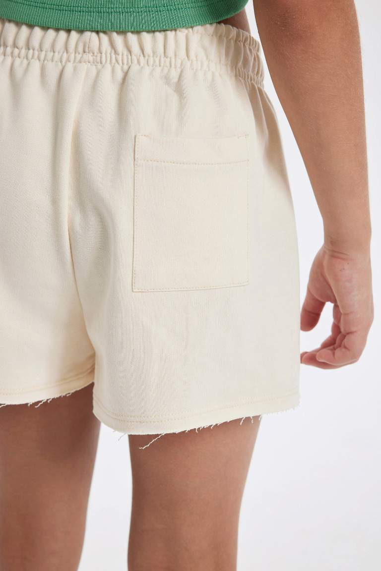 Girl Woven Labeled Shorts