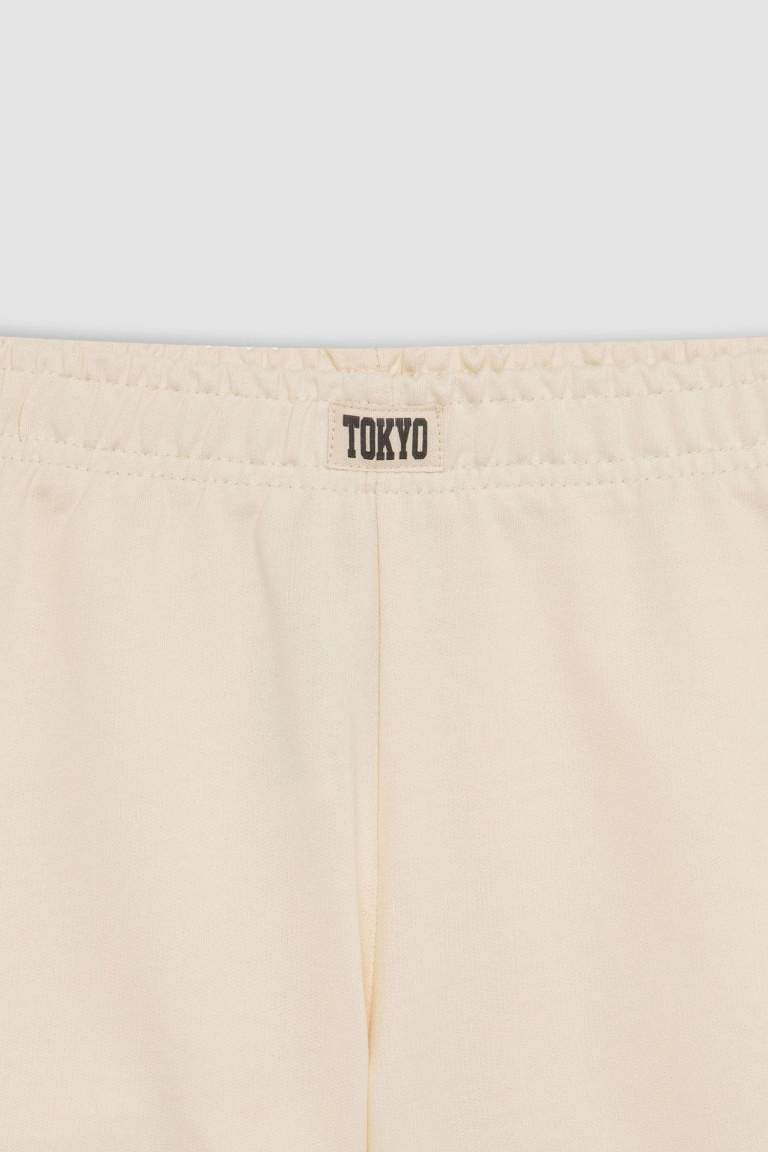 Girl Woven Labeled Shorts