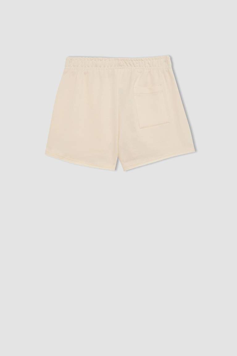 Short avec étiquette Tissée pour Fille