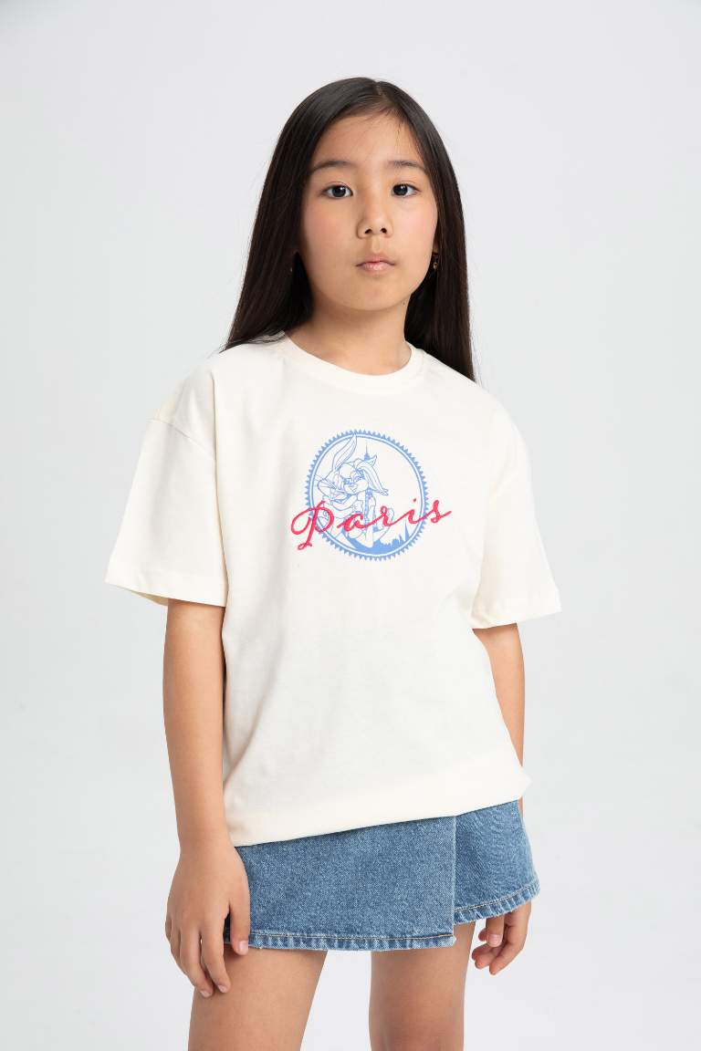 Girl Looney Tunes Oversize Fit Crew Neck Short Sleeve T-Shirt