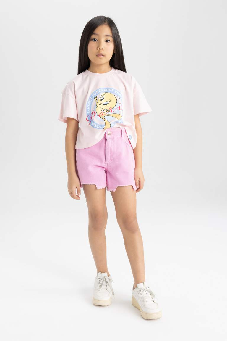 Girl Looney Tunes Crew Neck Short Sleeve T-Shirt