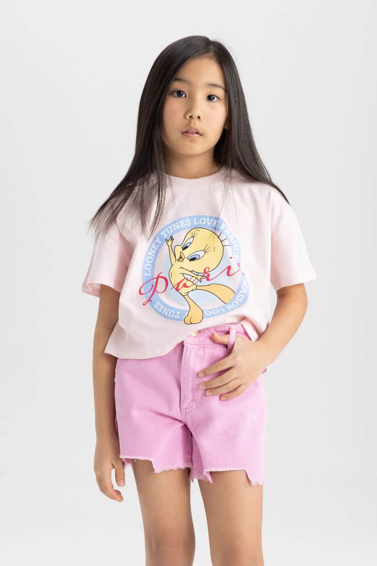 Girl Looney Tunes Crew Neck Short Sleeve T-Shirt