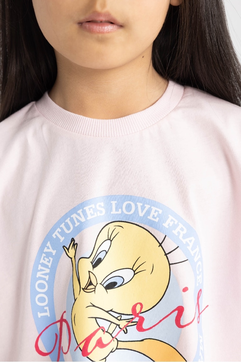 Girl Looney Tunes Crew Neck Short Sleeve T-Shirt