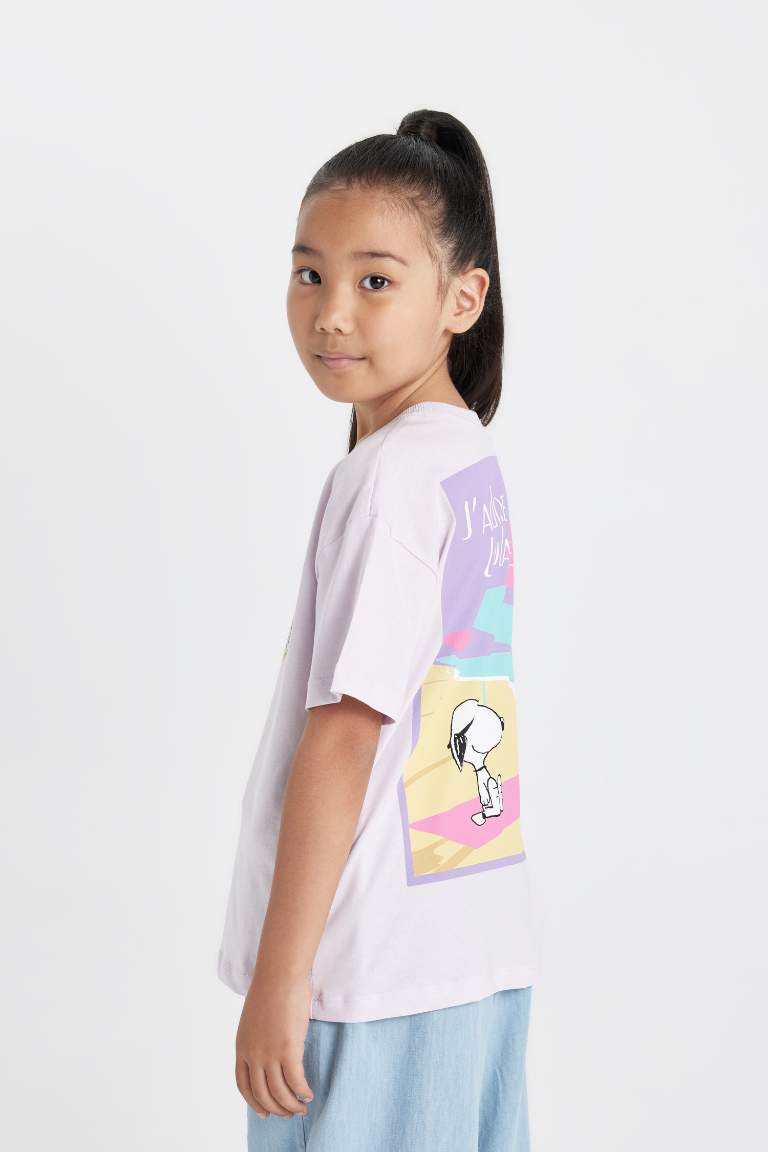 Girl Snoopy Relax Fit Crew Neck Short Sleeve T-Shirt