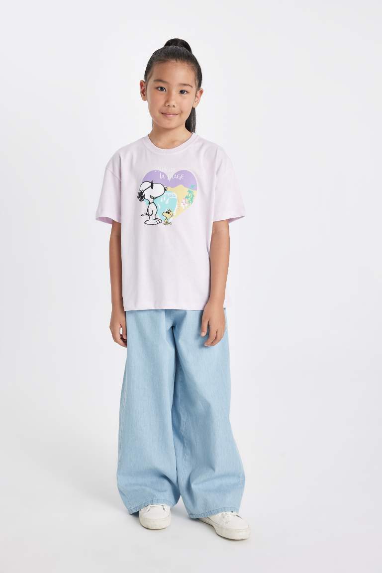 Girl Snoopy Relax Fit Crew Neck Short Sleeve T-Shirt