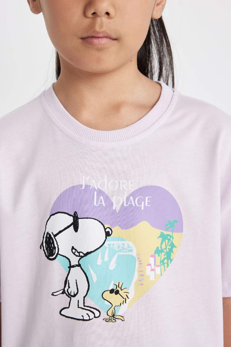 Girl Snoopy Relax Fit Crew Neck Short Sleeve T-Shirt