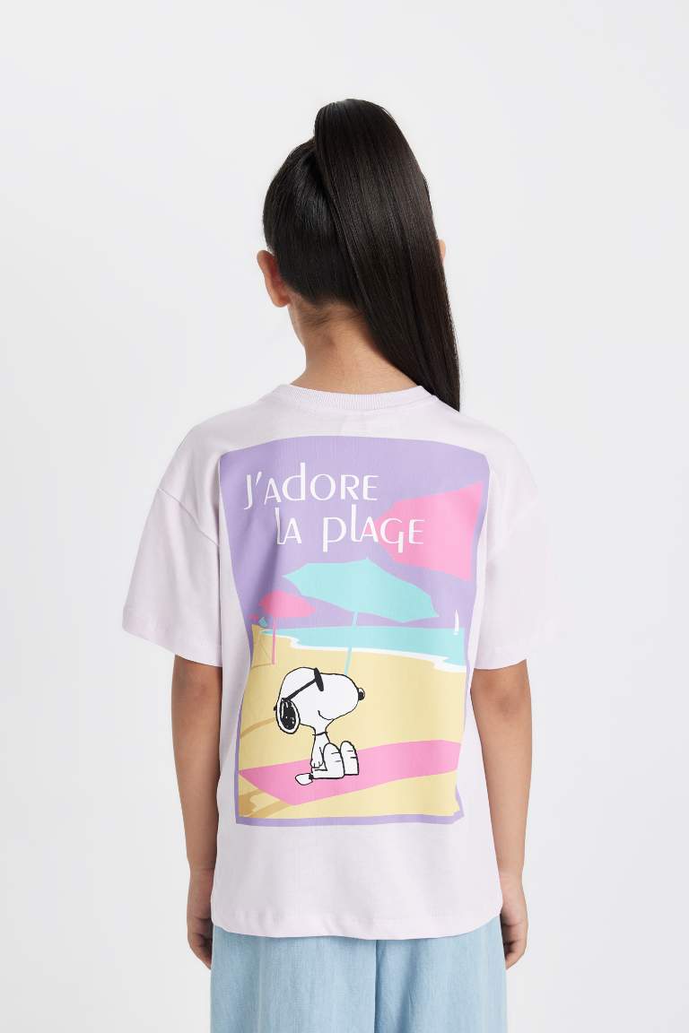 Girl Snoopy Relax Fit Crew Neck Short Sleeve T-Shirt