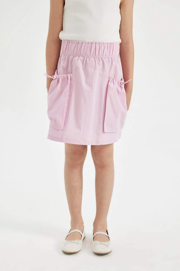 Girl Pocket Poplin Skirt