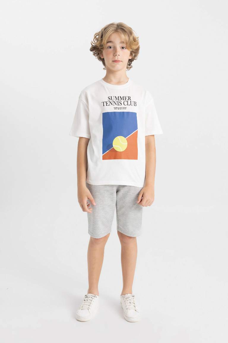 Boy Oversize Fit Crew Neck Printed T-Shirt