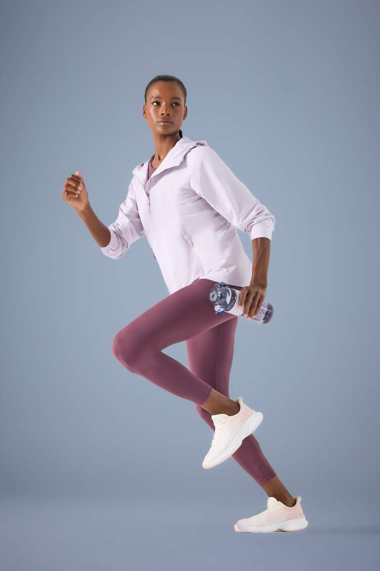 DeFactoFit Su İtici Regular Fit Kapüşonlu Fermuarlı İpek Kumaş Yağmurluk