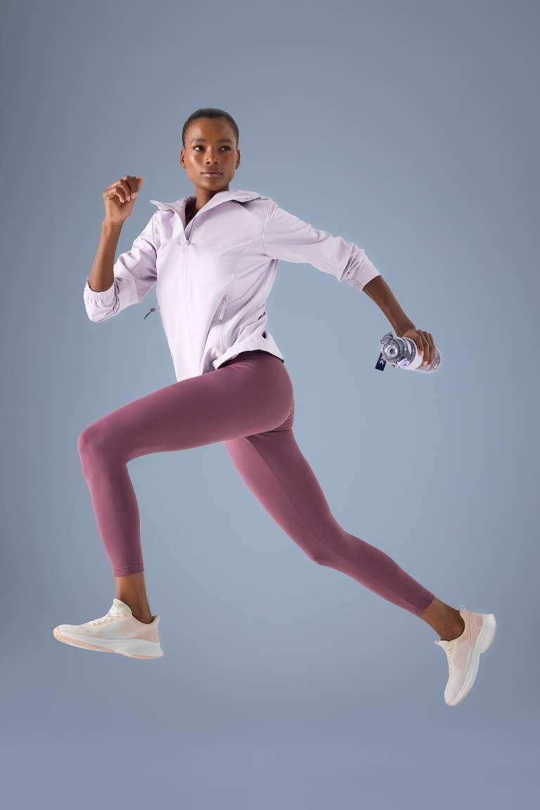 DeFactoFit Su İtici Regular Fit Kapüşonlu Fermuarlı İpek Kumaş Yağmurluk