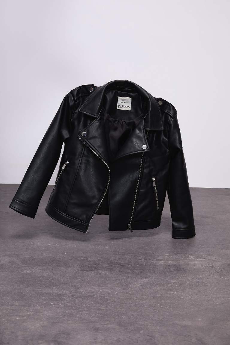 Jacket en simili-cuir pour Fille