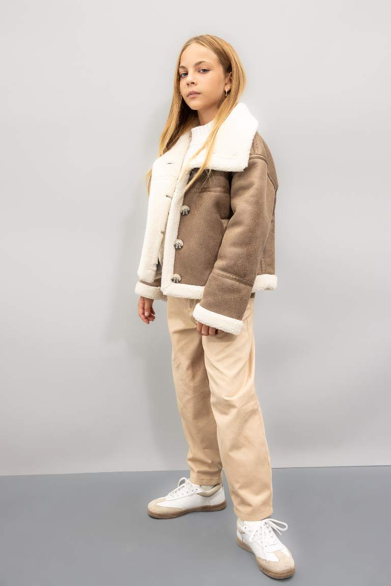 Veste en simili cuir Coupe Régulière pour Fille