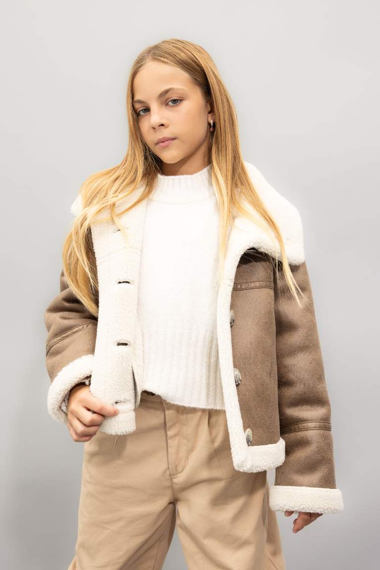 Veste en simili cuir Coupe Régulière pour Fille