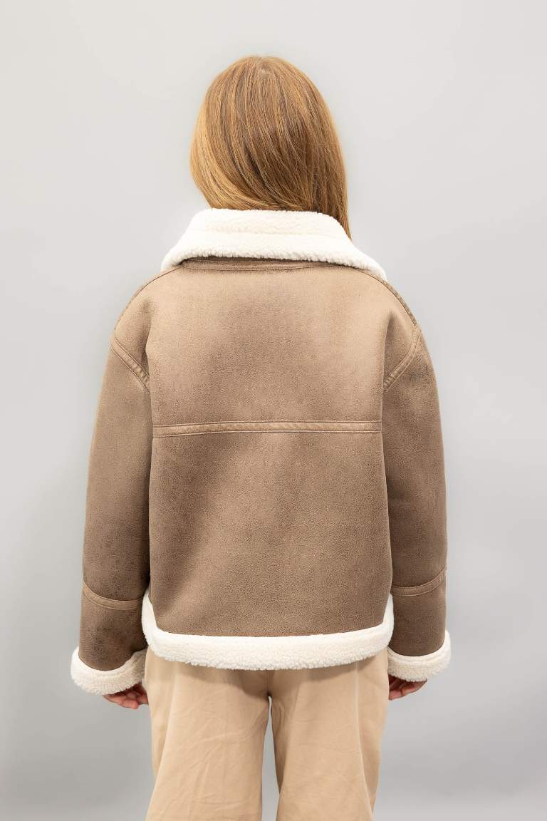 Veste en simili cuir Coupe Régulière pour Fille