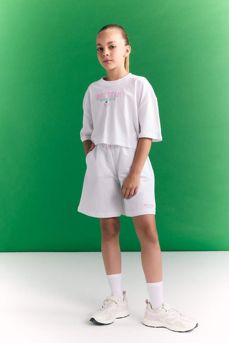 Short Tissu Sweat Fin pour Fille