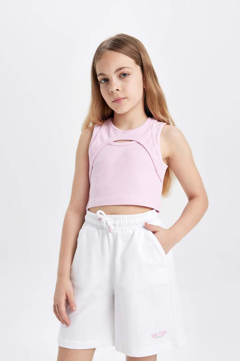 Short Tissu Sweat Fin pour Fille