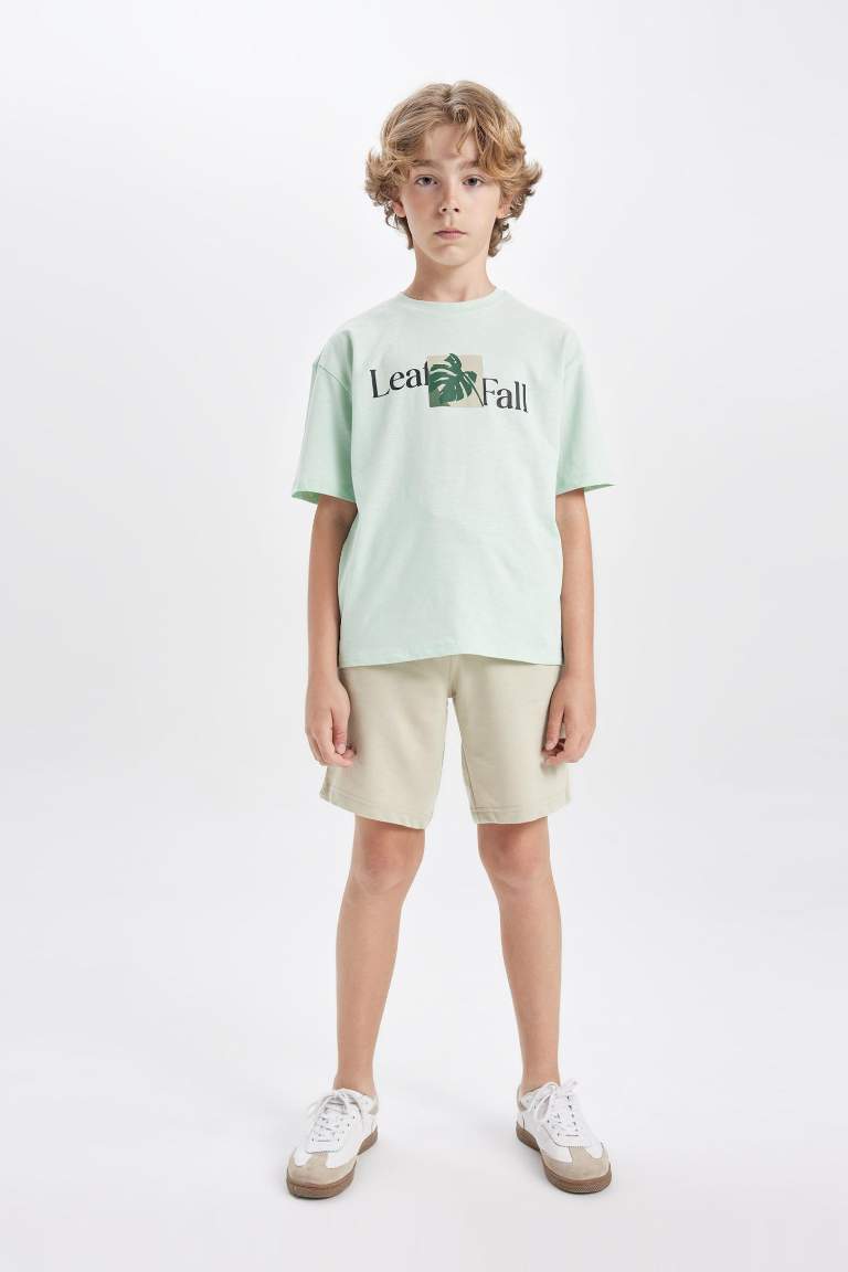 Boy Oversize Fit Crew Neck Printed T-Shirt