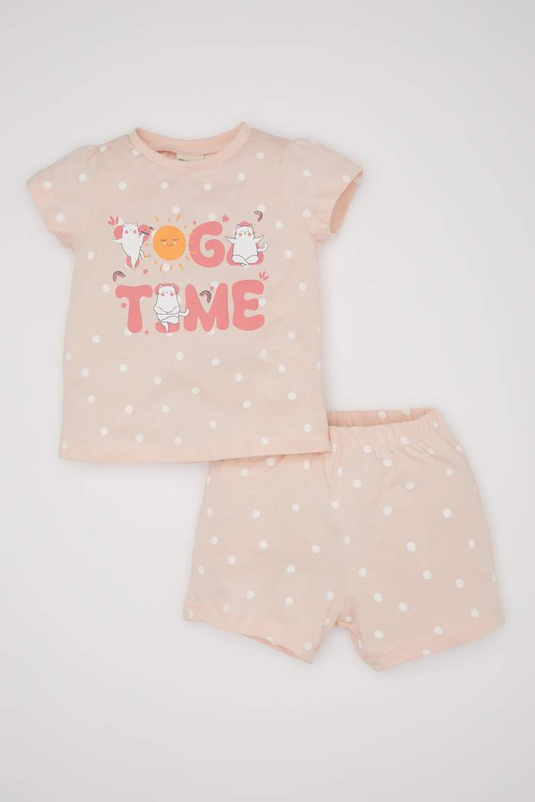 Baby Girl Polka Dot Cotton 2 Piece Pajama Set