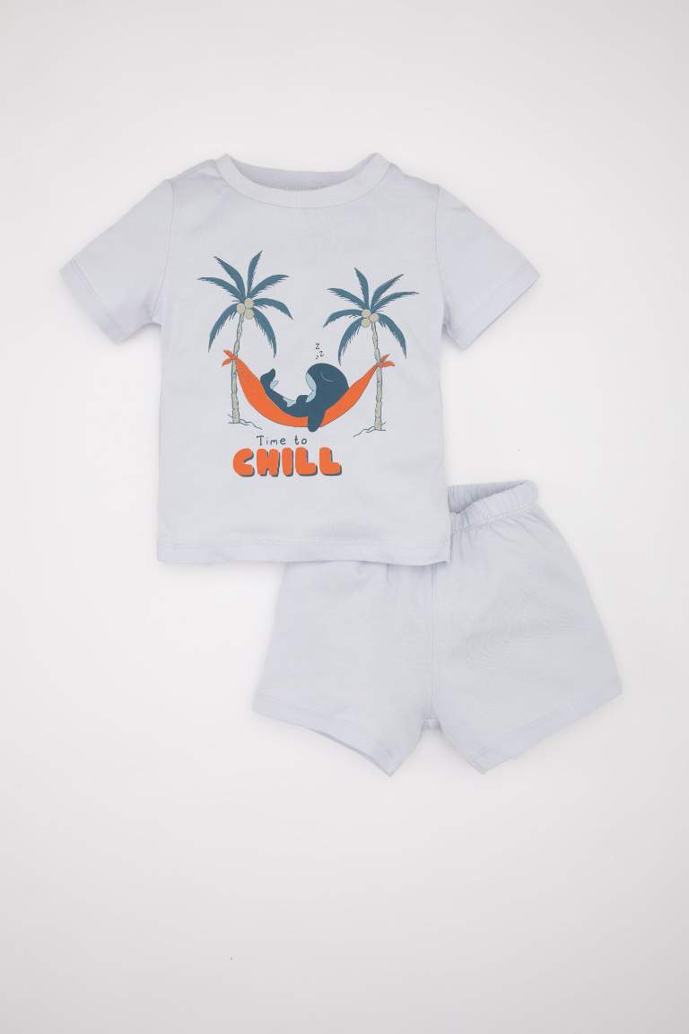 Baby Boy Printed Cotton 2 Piece Pajama Set