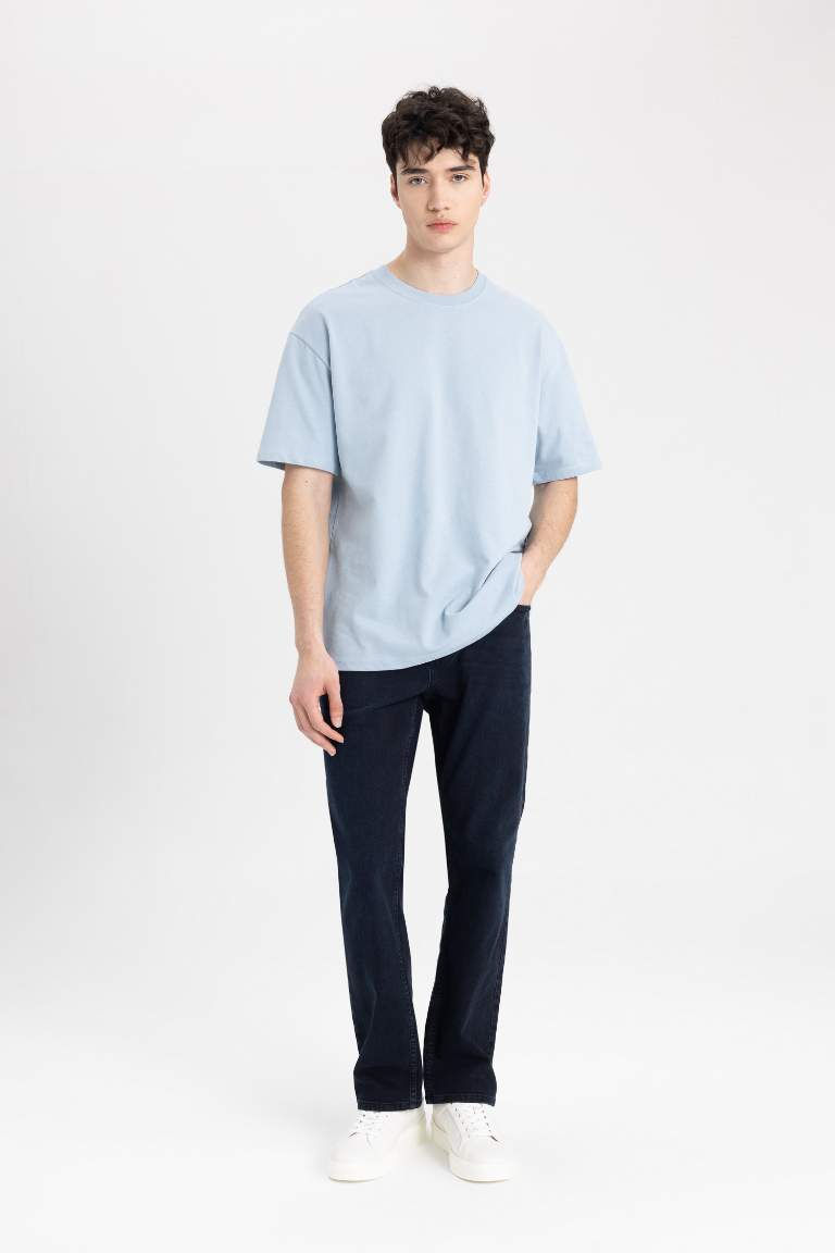 Boxy Fit Crew Neck Basic T-Shirt