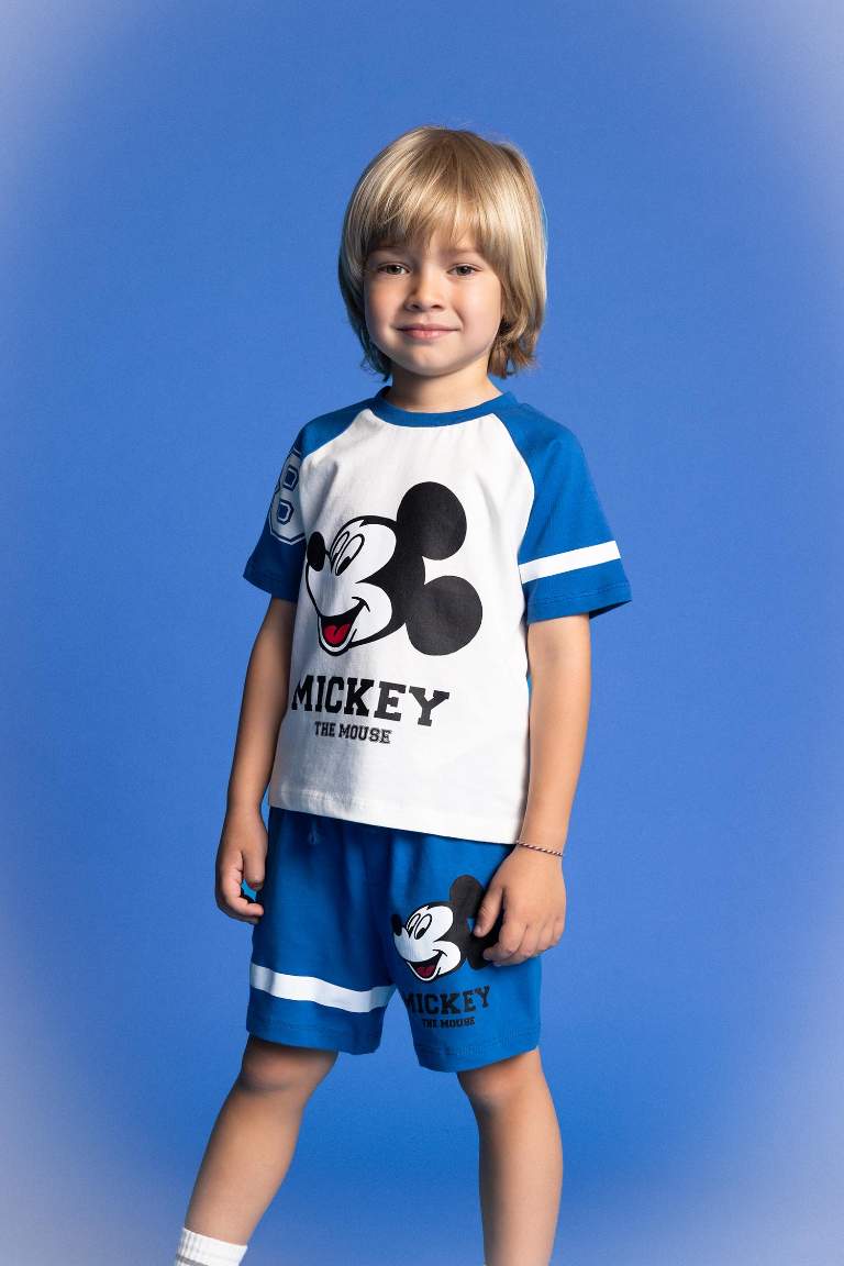 T-Shirt à Manches Courtes à motif Disney Mickey & Minnie pour Bébé Garçon