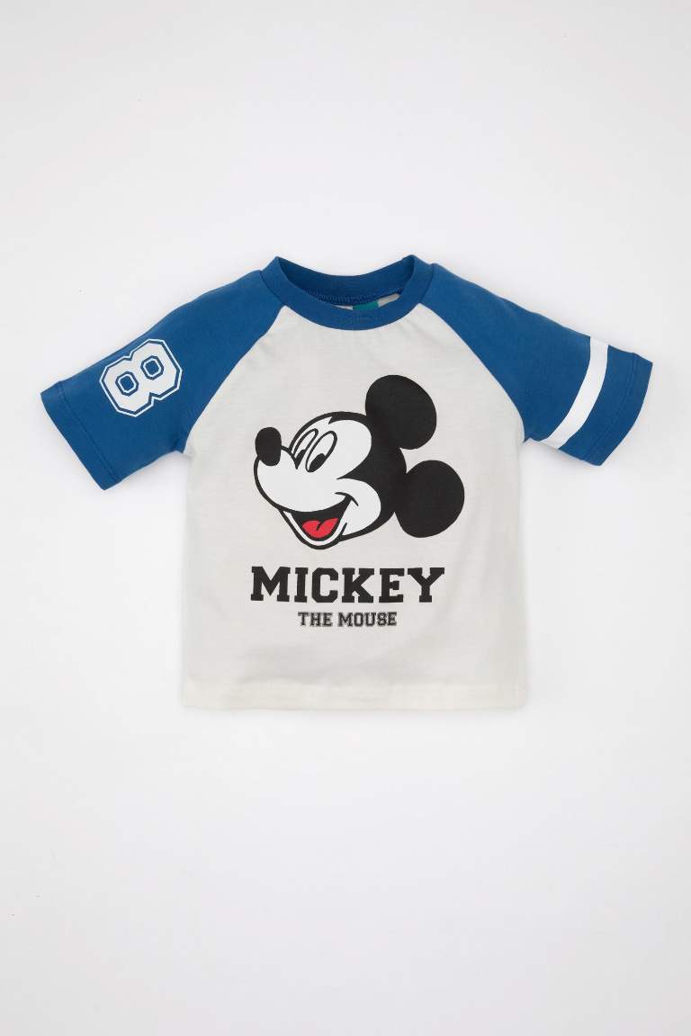 T-Shirt à Manches Courtes à motif Disney Mickey & Minnie pour Bébé Garçon