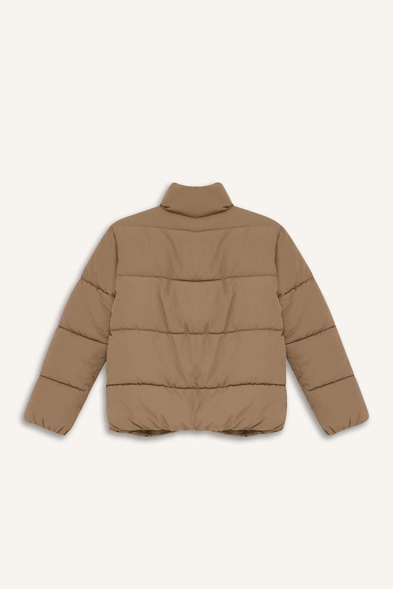 Girl Water Repellent Fleece Lined Puffer Jacket