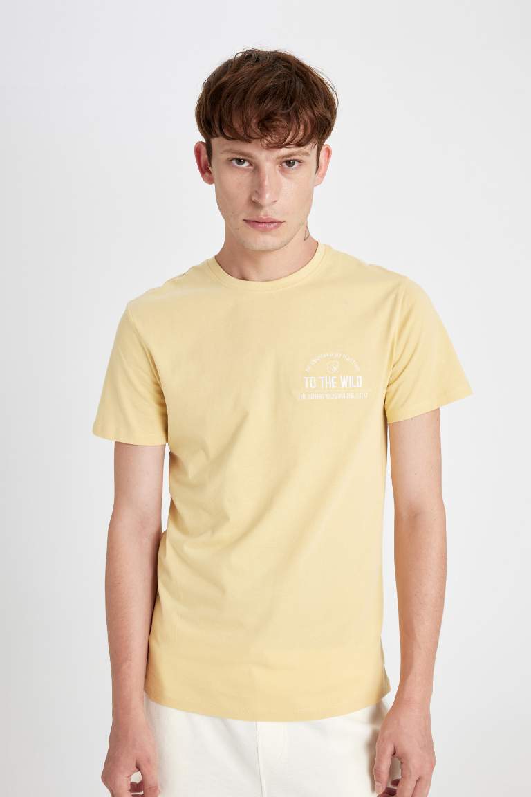 Slim Fit Crew Neck Printed T-Shirt