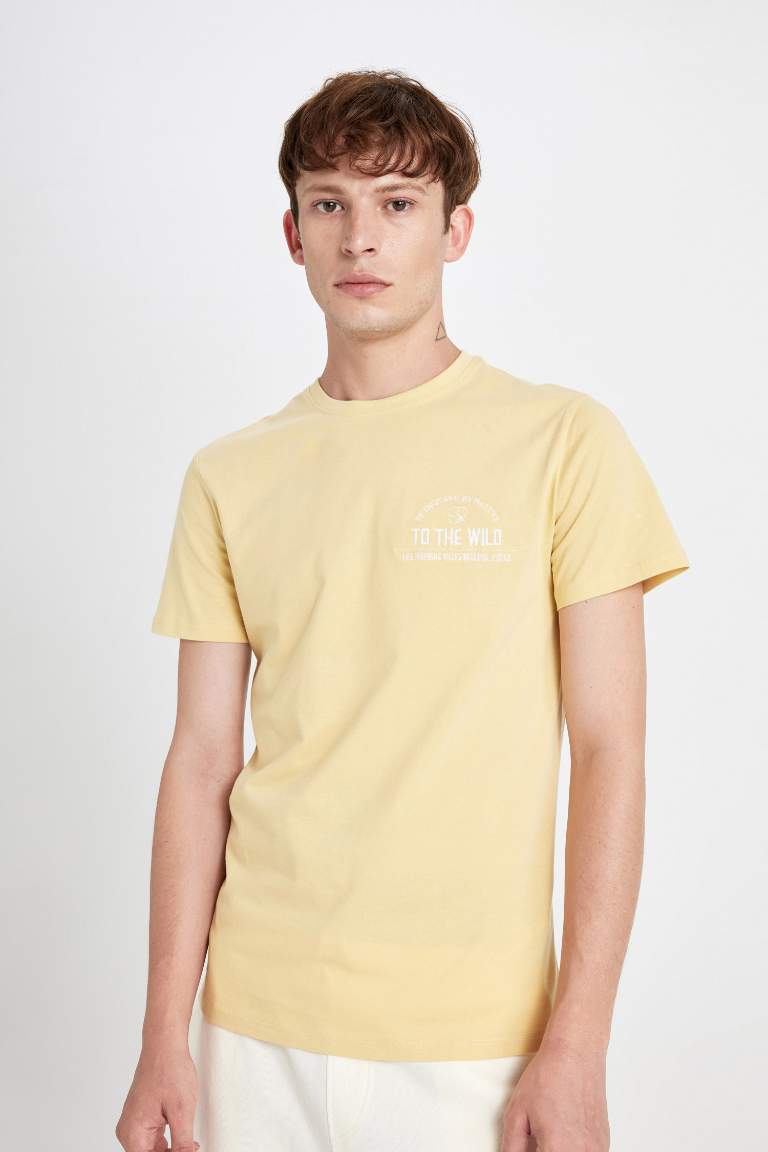 Slim Fit Crew Neck Printed T-Shirt