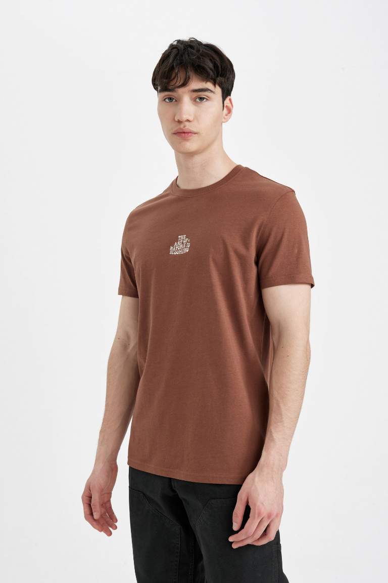 Slim Fit Crew Neck Printed T-Shirt