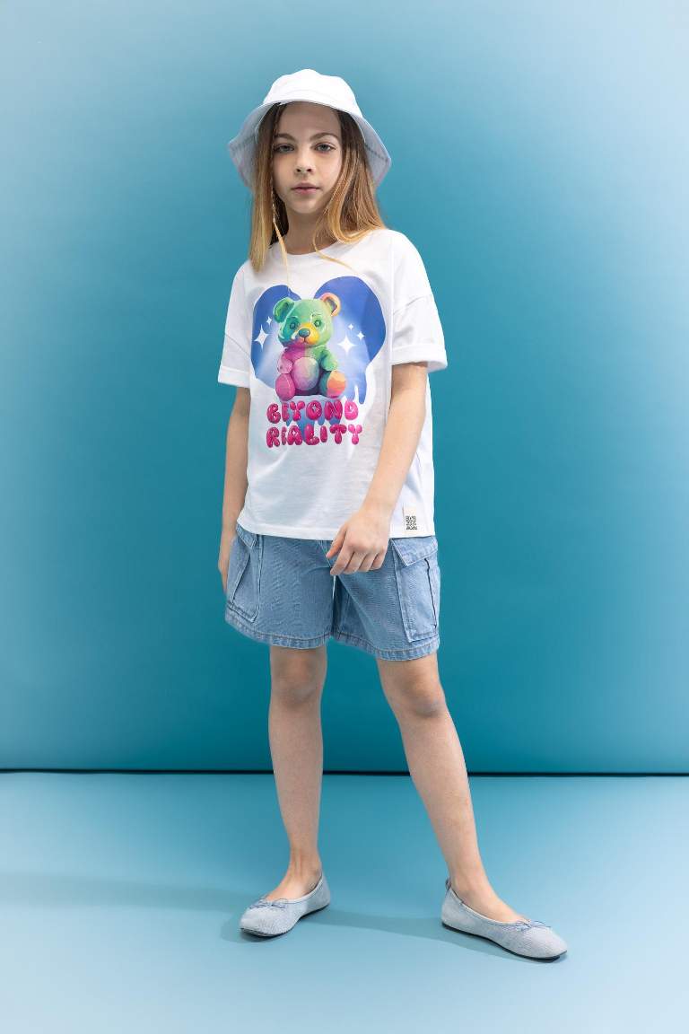 Girl Oversize Fit Crew Neck Short Sleeve T-Shirt