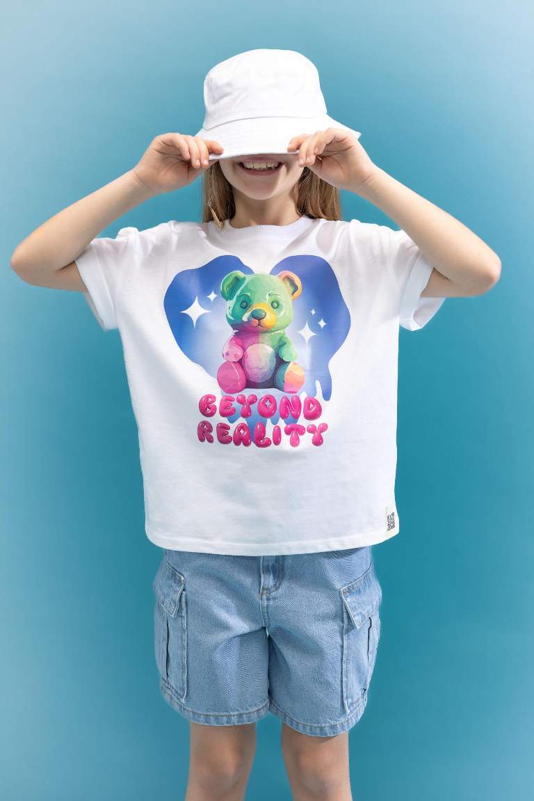 Girl Oversize Fit Crew Neck Short Sleeve T-Shirt