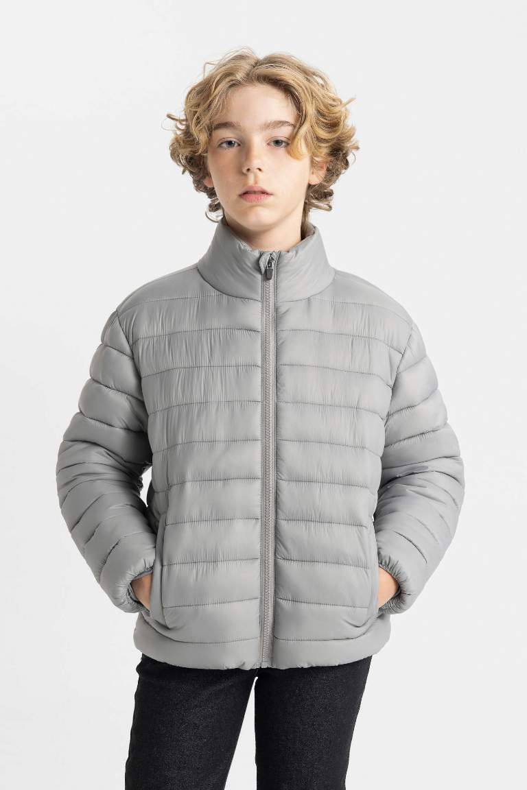 Boy Half Turtleneck Waterproof Puffer Jacket