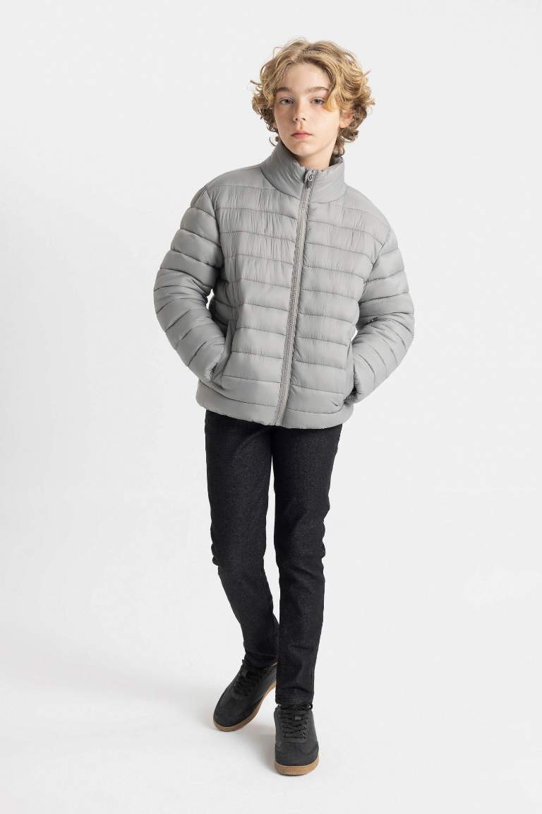 Boy Half Turtleneck Waterproof Puffer Jacket