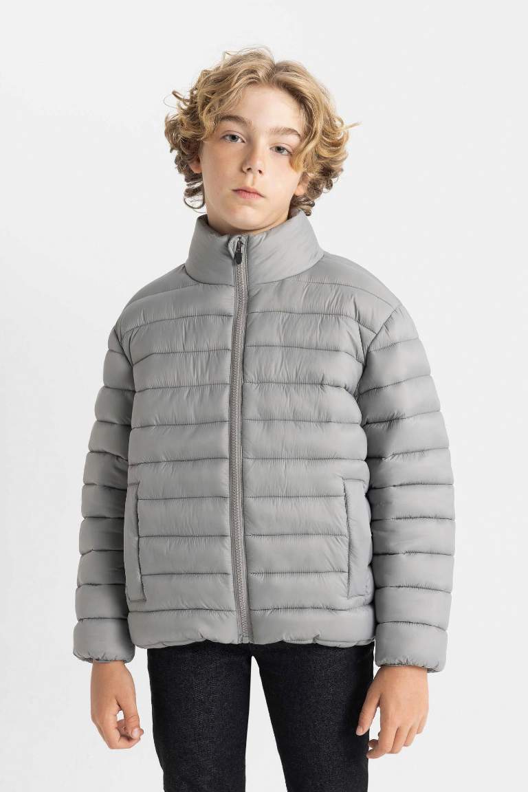 Boy Half Turtleneck Waterproof Puffer Jacket