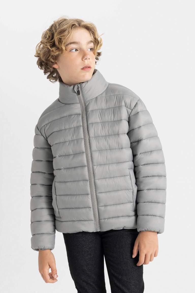 Boy Half Turtleneck Waterproof Puffer Jacket