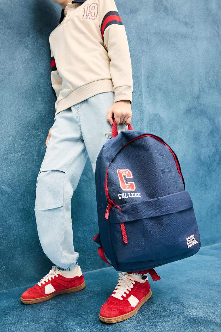Unisex Çocuk Baskılı Oxford Okul Sırt Çantası