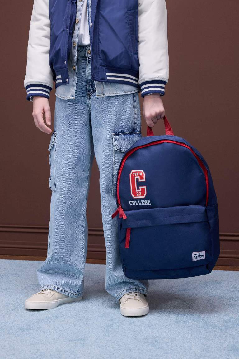 Unisex Çocuk Baskılı Oxford Okul Sırt Çantası