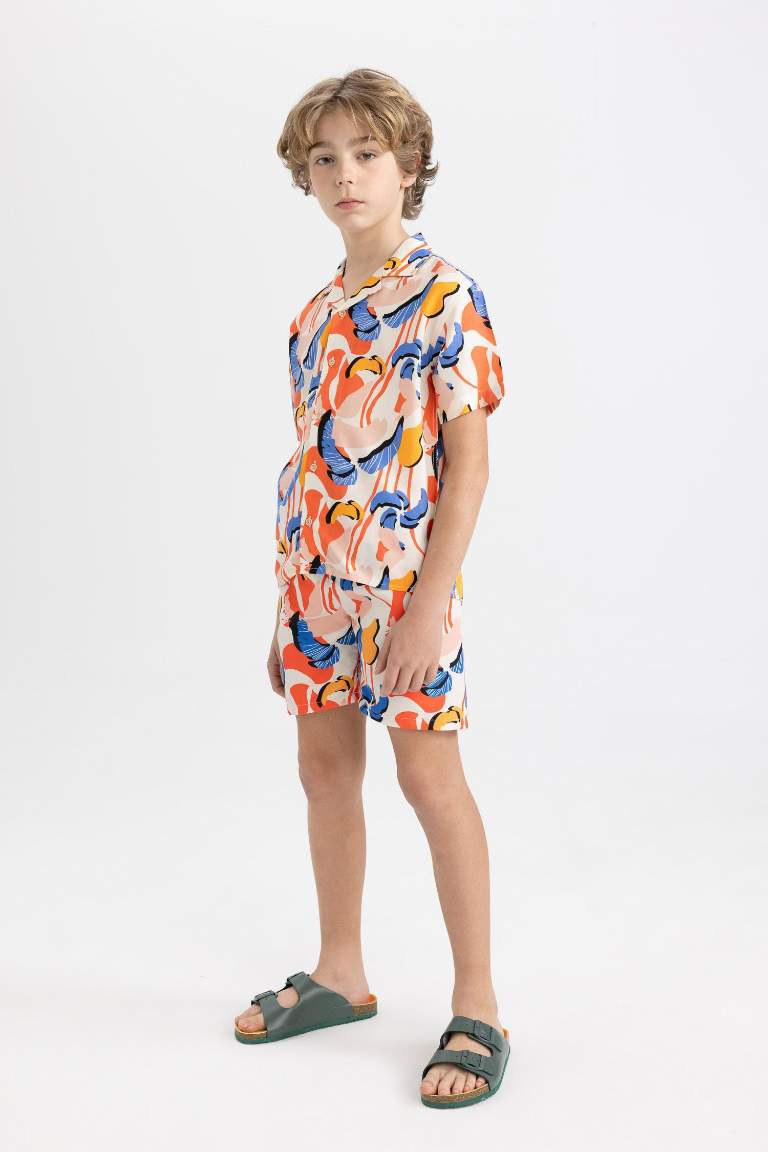 Boy Patterned Swim Shorts