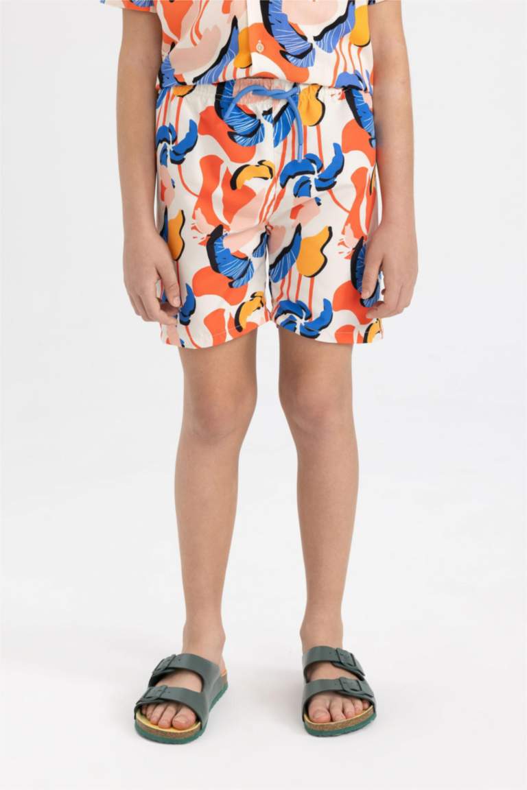 Boy Patterned Swim Shorts