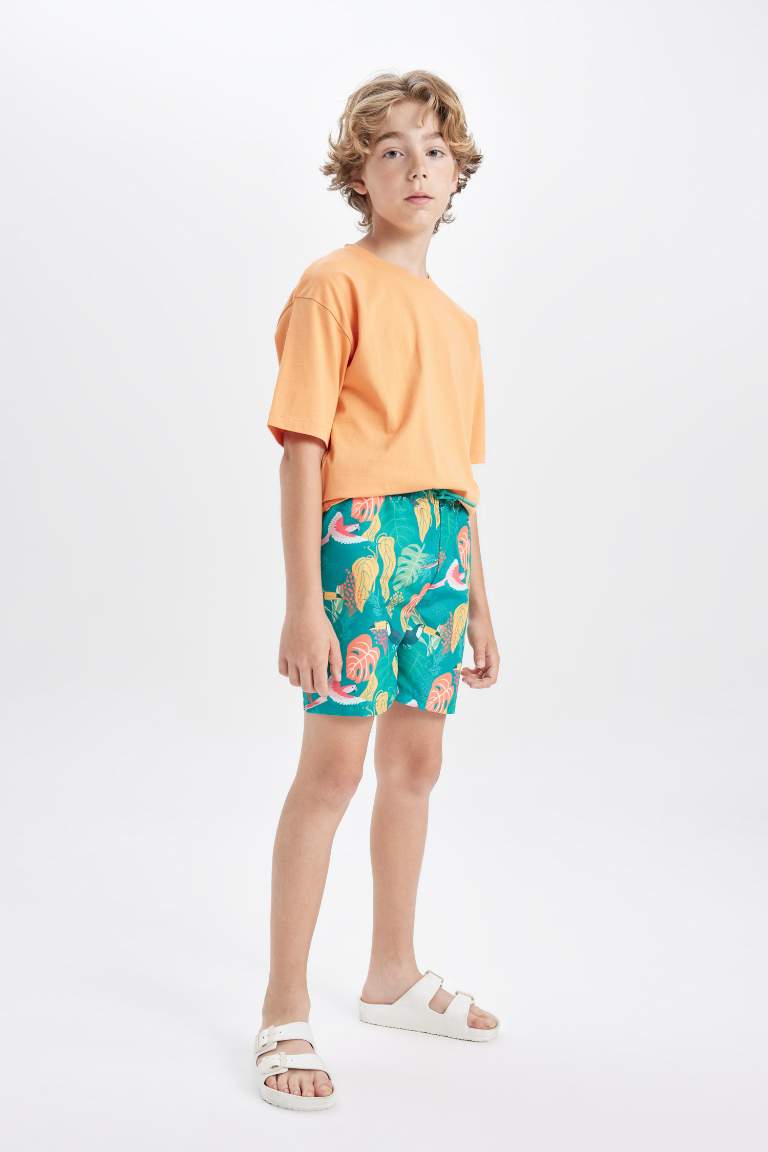 Boy Patterned Swim Shorts