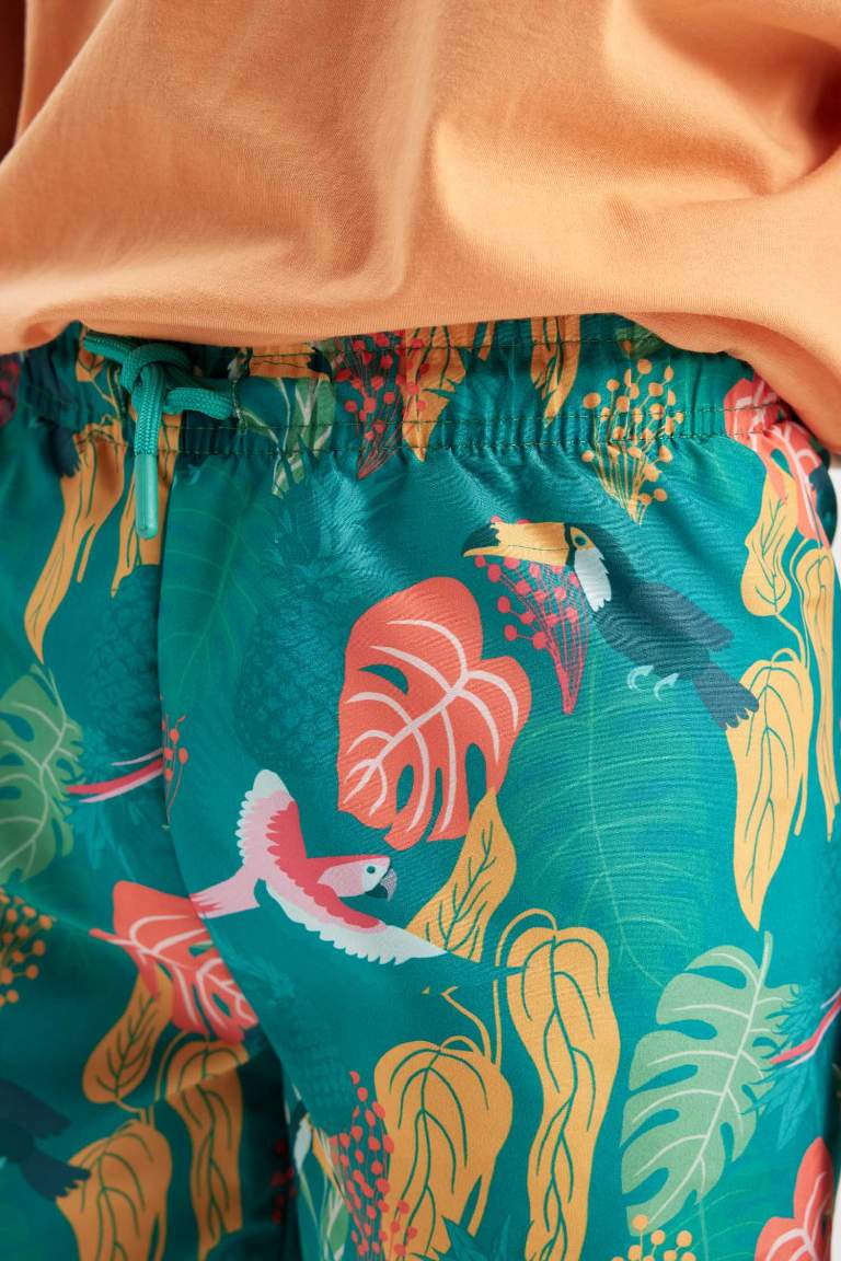 Boy Patterned Swim Shorts