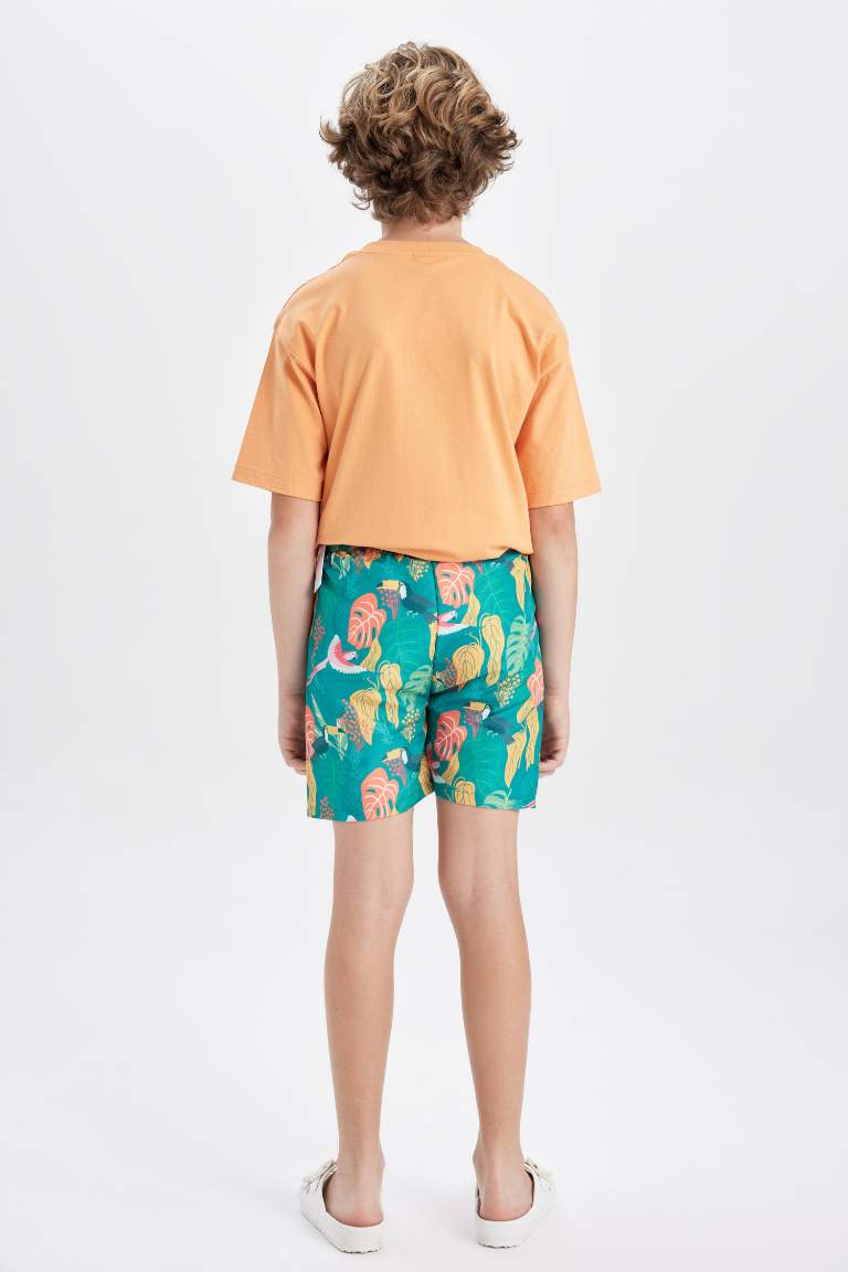 Boy Patterned Swim Shorts