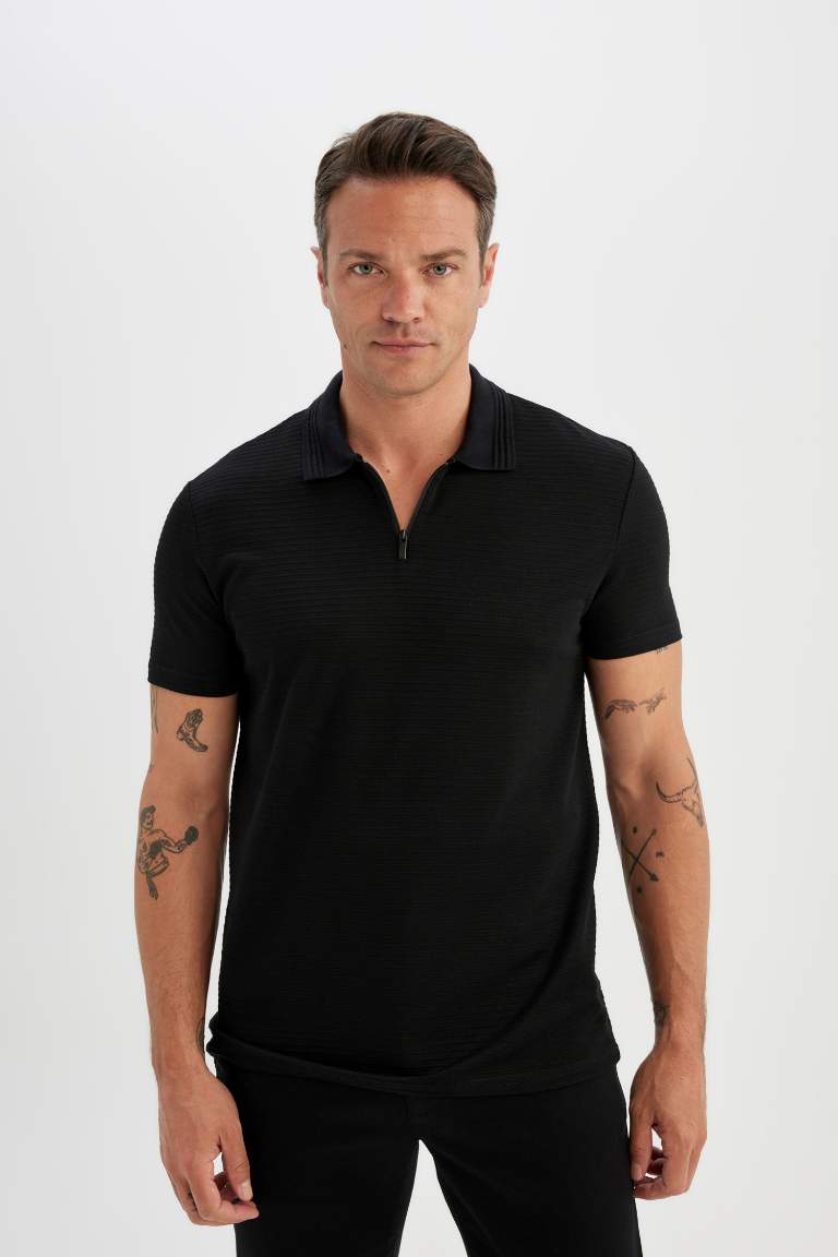 New Regular Fit Polo Collar Polo T-Shirt