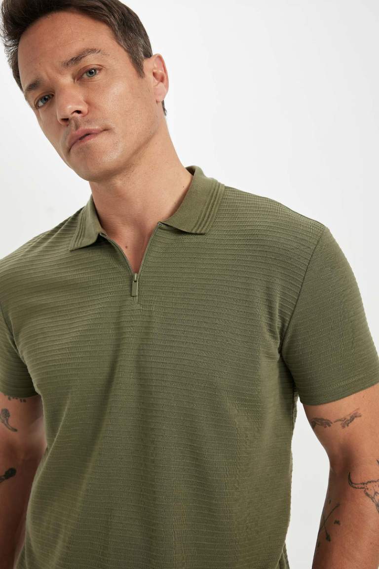 New Regular Fit Polo Collar Polo T-Shirt