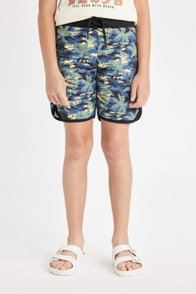 Boy Patterned Swim Shorts