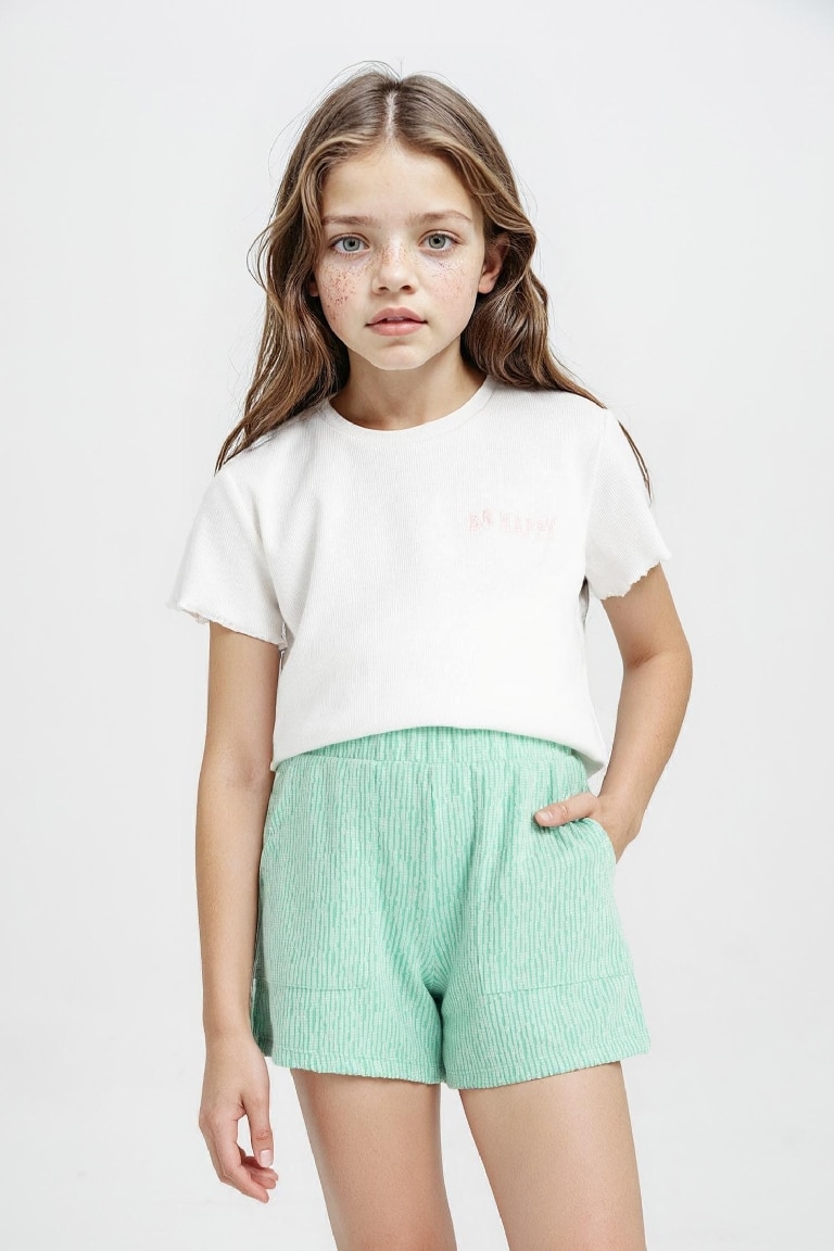 شورت بناتي قصير أخضر بيبرباج