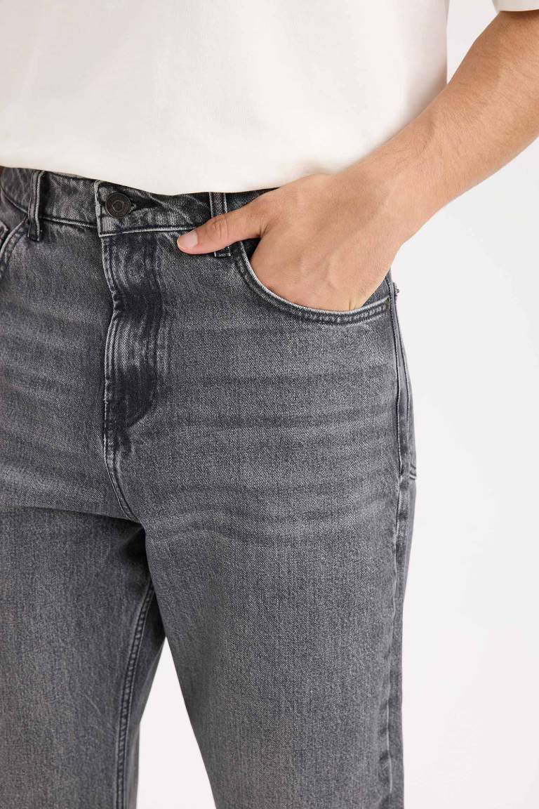 %100 Pamuk Baggy Fit Geniş Kalıp Geniş Paça Jean Pantolon