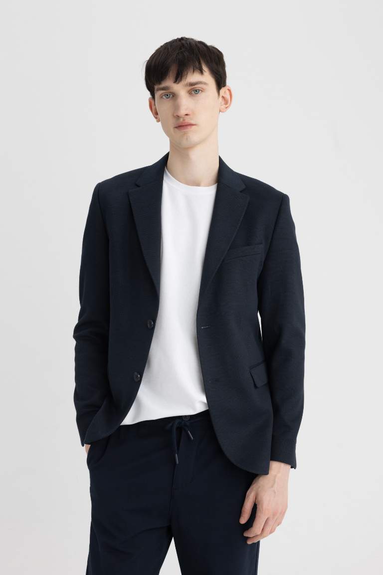 Veste Blazer Doublée Coupe Moderne